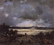 Pierre etienne theodore rousseau, Sunset in the Auvergne